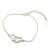 pulsera dos corazones cristal
