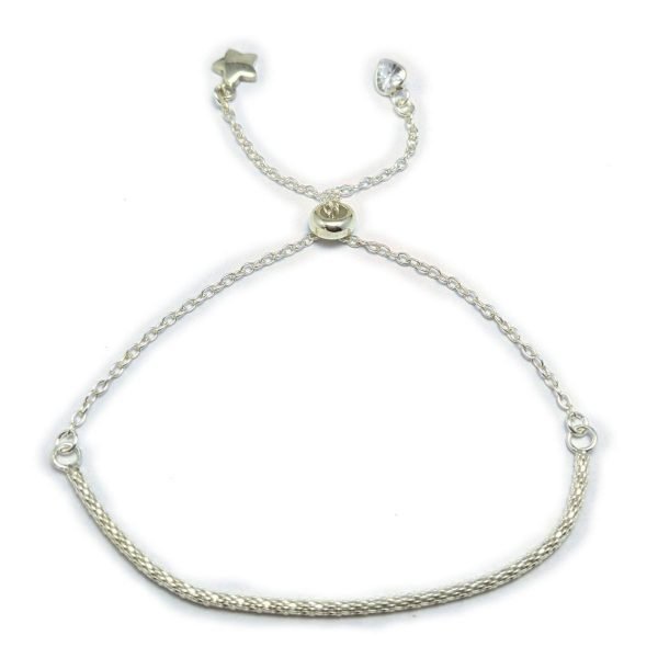 Pulsera regulable estrella y corazón cubic