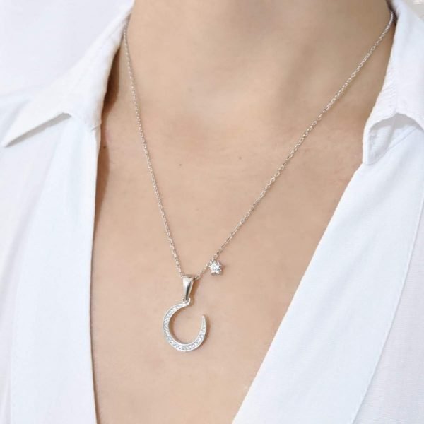 collar luna con estrella cristal