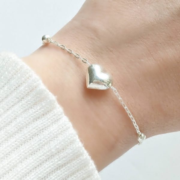 Pulsera Corazón con Bolitas