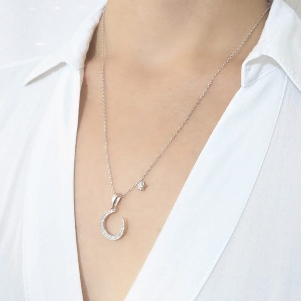collar luna con estrella cristal