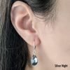 Aros Cristal Swarovski Gota 16mm Plata
