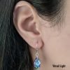 Aros Cristal Swarovski Gota 16mm Plata