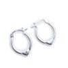 Aros argollas corazón plata inflada
