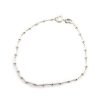 Pulsera Espejo 1mm con Bolitas Plata 925