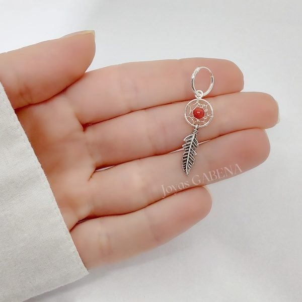 aro argolla atrapasueños plata 925