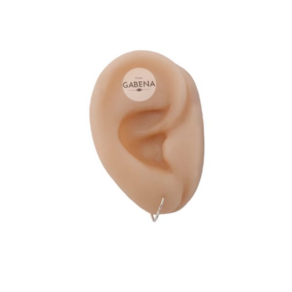 aro argollita corazon 10mm cubanos plata oreja