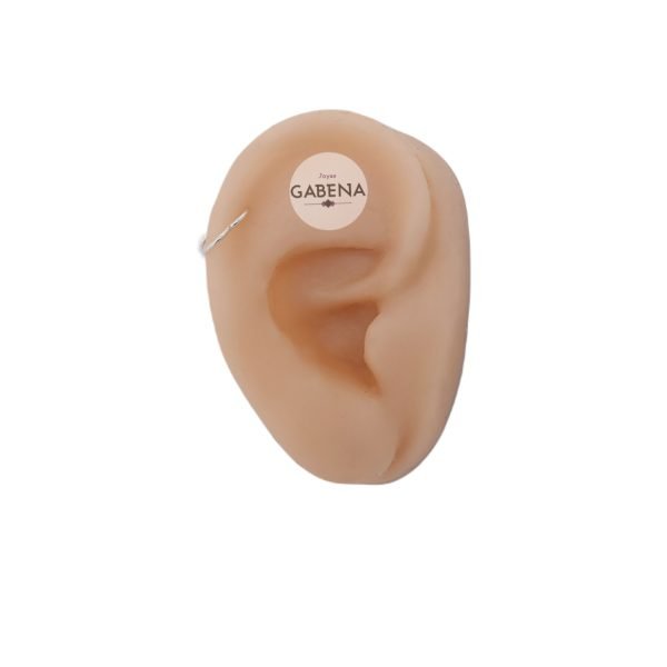 aro argollita corazon 10mm plata oreja