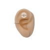 aro cuff cristales plata oreja