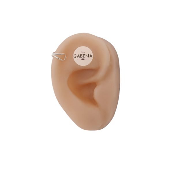 aro cuff cruzado plata oreja