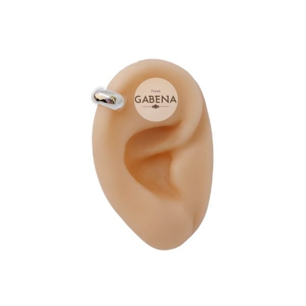 aro cuff liso bombe plata