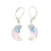 aros cristal luna plata