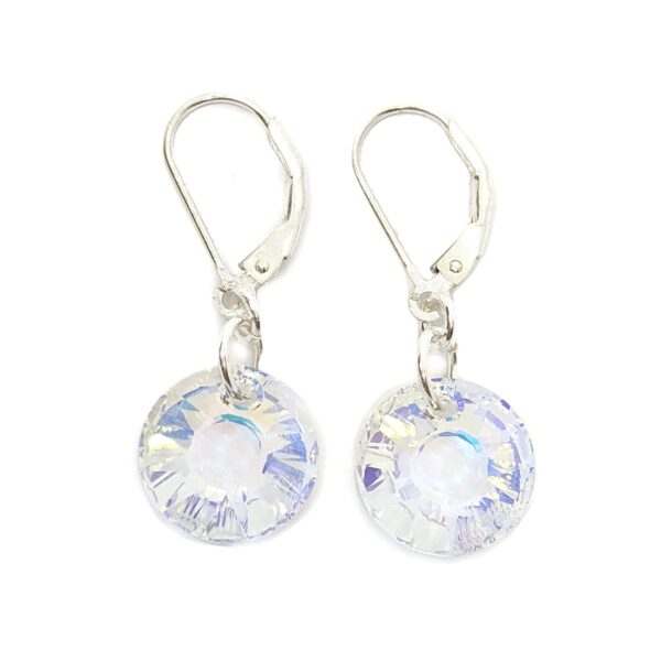 aros cristal swarovski sol 12mm plata