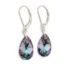 aros cristal swarovski gota 16mm plata vitrail light