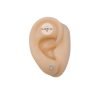 aros estrella cristal 6mmcristal plata oreja