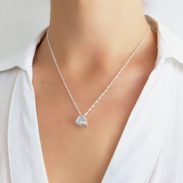 colla conjunto susano corazon plata 925