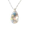 CSW-41 collar cristal gota 28mm plata 925