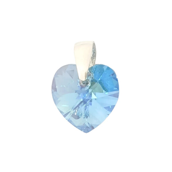 dije cristal corazon 10mm aquamarine