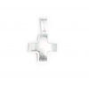 Dije cruz del equilibrio plata inflada