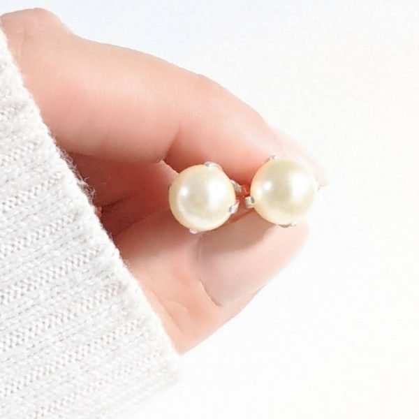 Aros Perlas Cultivadas Engarzadas