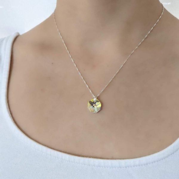 Collar Swarovski octágono