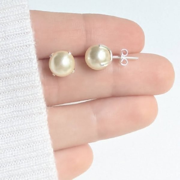 Aros perlas cultivadas engarzadas 9mm