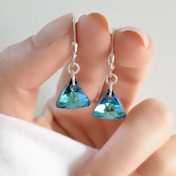 Aros Swarovski triángulo 12mm