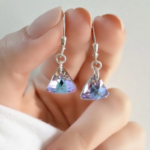 Aros Swarovski triángulo 12mm