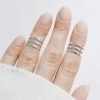 Anillo midi tres lineas