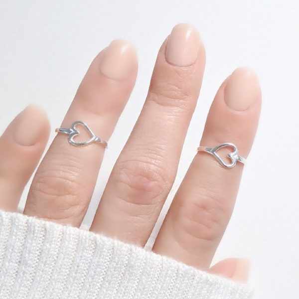 Anillo midi corazón falange