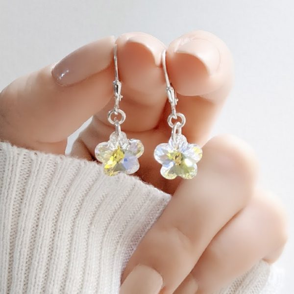 Aros Swarovski flor Aurora Boreal