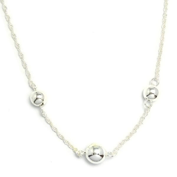 Cadena tourbillon con bolitas de 6 y 8mm