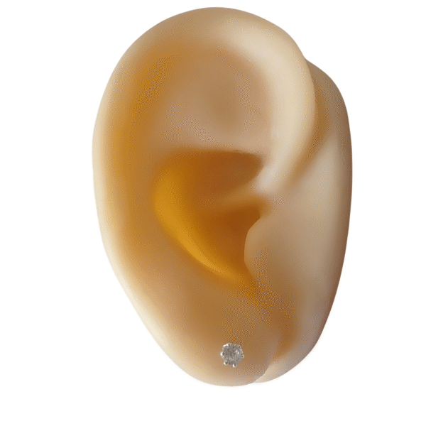 Aros Abridores Cristal Engarzado Chico Plata 925