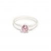 anillo cristal cubic rosa