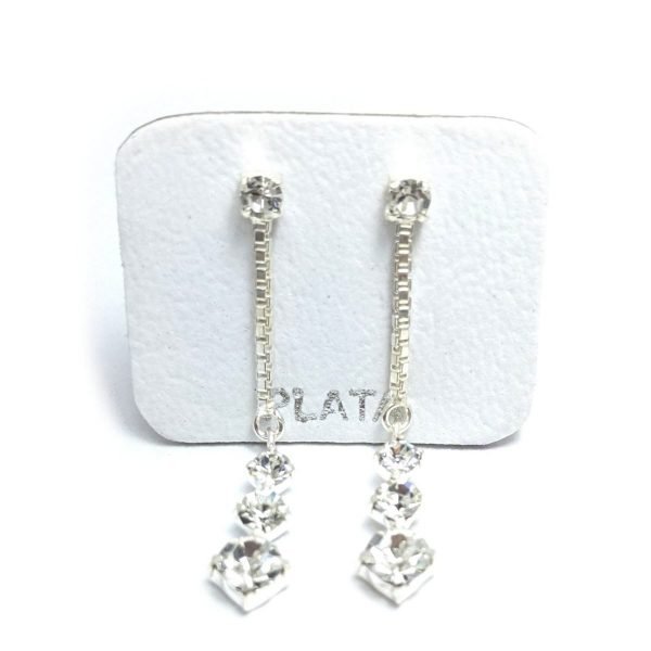 Aros cadena y cristal