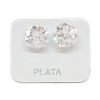 aros cristal plata grande