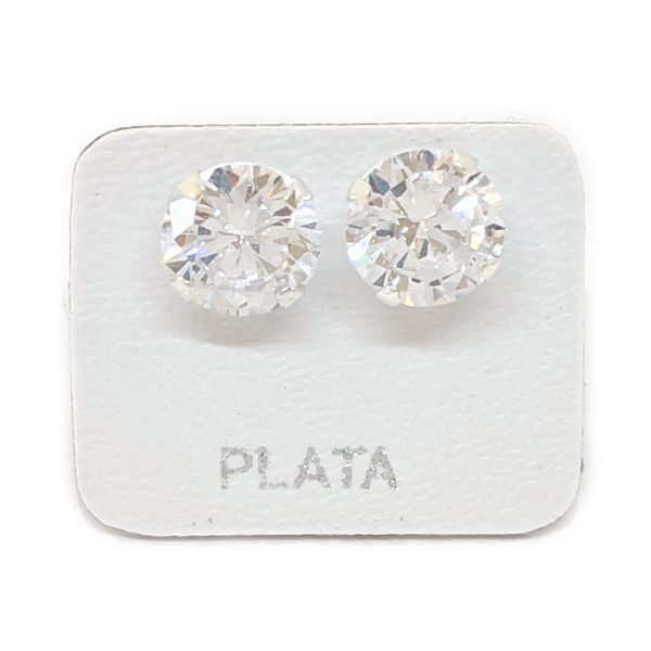 aros cristal plata grande