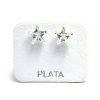 Aros estrella cubic blanco