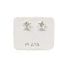 aros estrella cristal plata 925 5mm