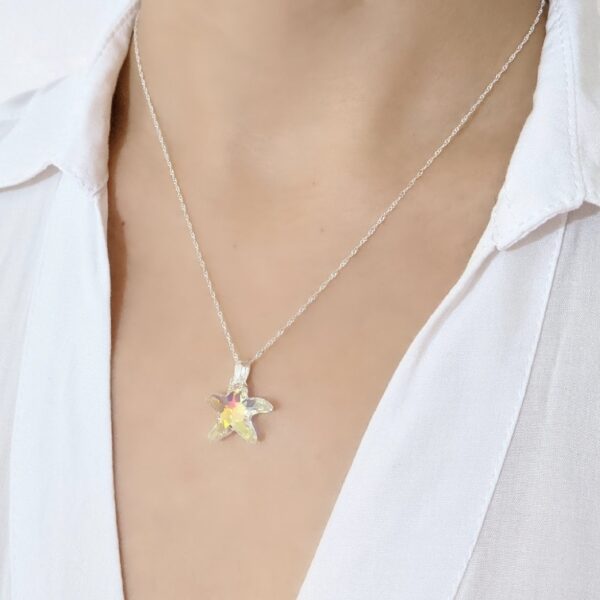 Collar Swarovski estrella de mar aurora boreal