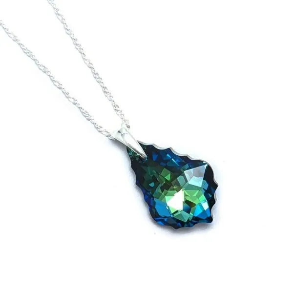 collar swarovski barroco bermuda blue