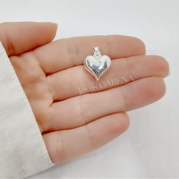 dije corazon inflado plata 925