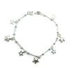 Pulsera con dijes estrellas lisos y calados