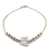 pulsera con bolitas y mariposa swarovski