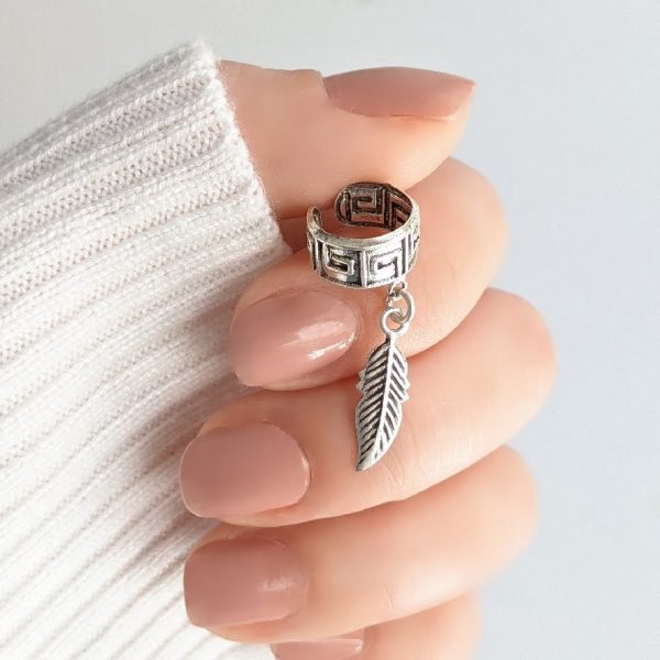 Aro Bidú Pluma Plata 925 - Cuff