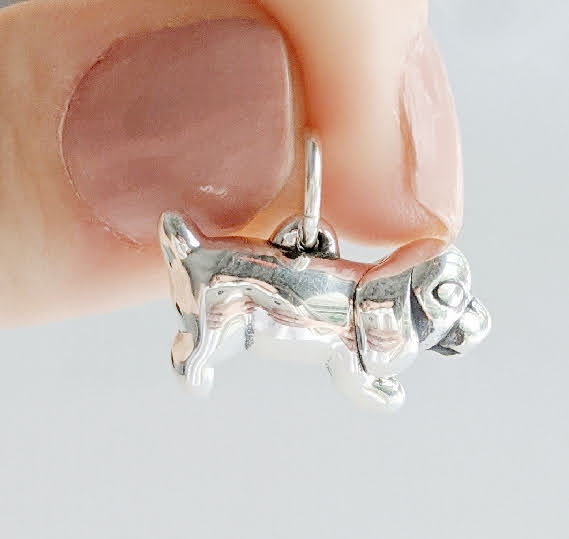 Dije Perro M2 Plata 925 Inflada