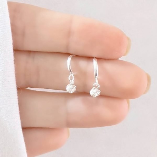 Aros Nudos Colgantes Plata 925