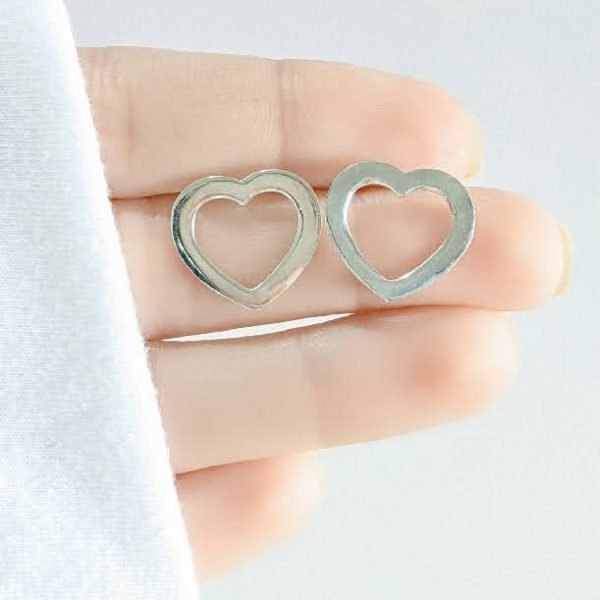 Aros corazón calado 17mm