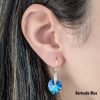 Aros Cristral Swarovski Corazon 14mm Plata