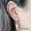 Aros Cristal Swarovski Pendulo Spike 18mm Plata